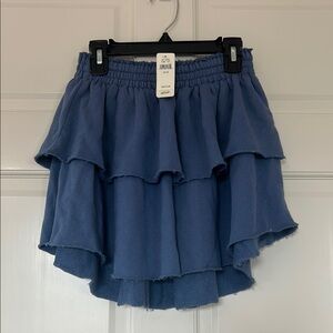 Aerie Blue Layered Skirt - Women’s XS